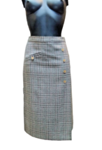 Skirt Winter Pure Wool Tweed Prince of Wales Size 42 Woman New Ultima - £36.77 GBP