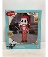 Disney Jack Skellington Santa Christmas Inflatable 4ft PreLit LED Airblown - $50.00