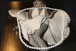Miriam Haskell Milk Glass Bead Necklace 36&quot;L - $300.00