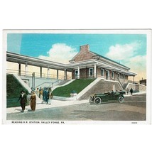 Valley Forge, PA Pennsylvania, Reading R.R. Train Station Vintage Postcard - £3.16 GBP