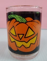 Vintage Halloween Shot Glass Jack o Lantern Pumpkin Made In Taiwan 2.5”  - £5.48 GBP