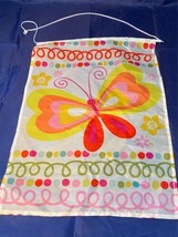 Garden House Flag Butterfly Summer Spring 12&quot; x 18&quot; Indoor Outdoor Cord ... - $8.59