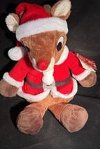 Dan Dee Santa Rudolph The Red Nosed Reindeer 15” Christmas Plush santa Hat Suit - $13.85