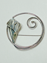 Vintage Sterling Silver Calla Lily Brooch Pin Marked Hand Made 1.75&quot; - $43.56
