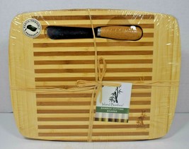 Island Bamboo Laguna Bamboo Bar Cutting Board with Cheese Knife New - £14.47 GBP