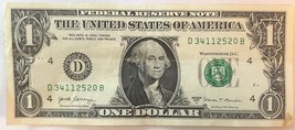 $1 One Dollar Bill 34112520, 2520 – superior highly composite number - $4.99