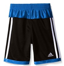 Adidas Boys&#39; Athletic Shorts ,Size 7X  , Black/Blue/White,New - $12.99