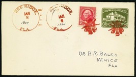Fly in RED Two Strikes Fancy Cancel Registered Cover EXT RARE! - Stuart ... - $1,195.00