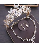 Luxury Crystal Beads Pearl wedding CROWN bridal hair accessory brides Je... - £38.47 GBP