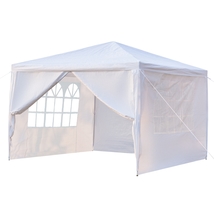 3 x 3m Four Sides Portable Home Use Waterproof Tent with Spiral Tubes White - £67.55 GBP