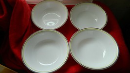 Corelle Squared Pattern Soup / Cereal Bowls 18 Ounce X 4 Vguc Free Usa Ship - $23.36