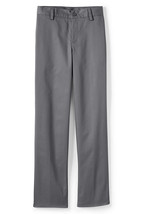 Lands End Uniform Boys Size 20, 26" inseam, Plain Front Chino Pants, Arctic Gray - $12.99