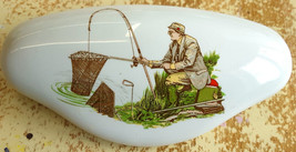Ceramic Cabinet Drawer Pull Man Fishing - £6.23 GBP