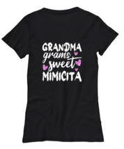 Grandma T Shirt Grandma Grams Sweet Mimicita Black-W-Tee - £16.70 GBP