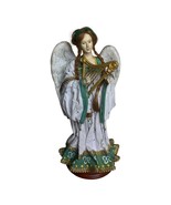 Kathleen, Irish Angel with harp Irish Celti Red Hair Braids Green Gold W... - $35.11 CAD