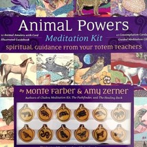 Animal Powers Meditation Kit Totems Spiritual New OB Cards CD Amulets BGS - £27.86 GBP