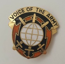 Voice of the Army Signal Command IRA Green Inc. Vintage Military Pin - £15.13 GBP