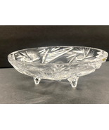 Heisey Vintage Lead Cut Crystal Glass 3 Footed Crystal Bowl Dish Pinwhee... - £23.36 GBP