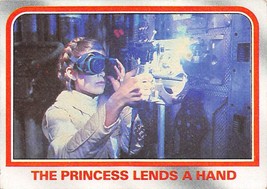 1980 Topps Star Wars #64 The Princess Lends A Hand Leia Carrie Fisher C - £0.75 GBP