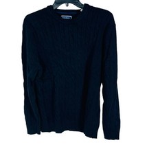 Club Room Men&#39;s Cable-Knit Pullover Sweater, Deep Black, Size Large - £17.10 GBP