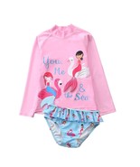 NEW Mermaid Girls Rashguard Bikini Swimsuit Set Size 8 - $246.89 MXN