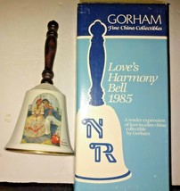 Vintage 1985 Norman Rockwell Love&#39;s Harmony Gorham Fine China Bell Yarn Spinner - £14.47 GBP