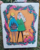 Vintage 1968 “The World Of Barbie” Doll Trunk W/ Clothes &amp; Dolls Mattel - £147.14 GBP