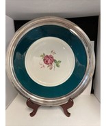 Rose Point by Wallace Sterling Silver Rimmed Castleton 12.5” Serving Pla... - €191,09 EUR