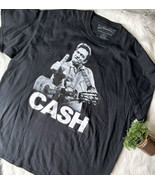 Jim Marshall Clothing Men&#39;s T-Shirt Black &quot;Johnny Cash&quot; Logo Middle Fing... - £17.56 GBP