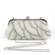 Elegant  Beaded Women Bag 2023 Fashion Wedding Party Handbag Ladies Clutches 2 C - £80.11 GBP