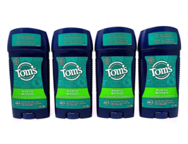 Tom&#39;s Maine Aluminum-Free Natural Deodorant North Woods 2.8 oz each LOT OF 4 - £25.23 GBP