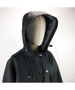 Croft &amp; Barrow Women Black Hooded Rain Jacket Coat Sz XL - £21.46 GBP