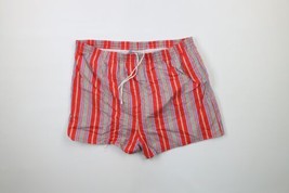 Vintage 90s Streetwear Mens 40 Striped Color Block Lined Shorts Swim Trunks - £31.80 GBP