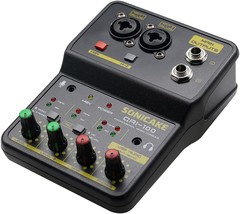 Sonicake Audio Mixer, Portable Usb Mini Sound Board Console, 2 Channel, ... - £33.82 GBP