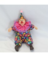 Russ Corkles Clown w/Tag Satin Type Fabric - $18.61