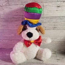 Dan Dee Dog Plush Chenille Floral Puppy Rainbow Flowers 10 Inches Tush Tag - £6.37 GBP