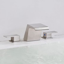 Bathtub Faucet, Widespread Waterfall Roman Tub Faucet, 2 Handle, Brushed... - £58.29 GBP