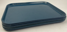 Lot of 6 x Vintage Carlisle Fiberglass Cafeteria Tray Blue Form  18&quot; x 1... - £23.73 GBP