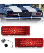 Red LED Rear Tail Brake Stop Light Lenses &amp; Flasher Pair for 1967 Chevy ... - £75.67 GBP