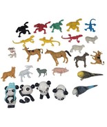 Plastic Animal Toy Lot Birds Reptiles Farm Animals 1 Dalmatian Pandas Fi... - £10.30 GBP
