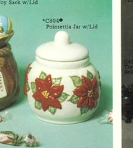 Holiday Jar Ceramic Mold NEW NOS Poinsetta 5x4 Ceramichrome C804 Christmas - $63.61