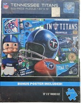 NFL Tennessee Titans Retro Series Puzzle W/ Bonus Poster (500-Pieces) - £19.65 GBP