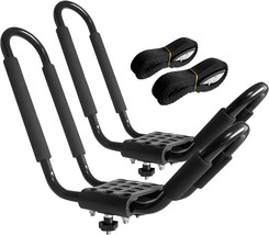 Kayak Roof Rack, 1 Pair J-Bar Roof Rack With 2 Ropes. Heavy Duty Kayak Roof - £32.25 GBP