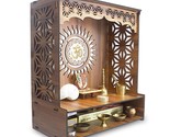Beautiful Wooden Pooja Stand for Home-Office Mandir for Home Temple Ghar US - £68.54 GBP