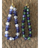 Vintage MCM Large Purple Green Clear Faceted Lucite Beaded Necklace Lot ... - $54.70 CAD