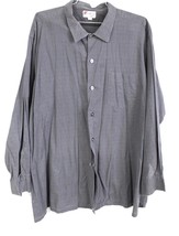 Squire Casuals VTG 1960s Mens Button Up Shirt Gray Blue Cotton XXXL Big ... - $54.45