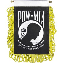 POW MIA Flag Mini Banner 3&quot; x 5&quot; - £8.51 GBP