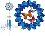 Mothers Day Gifts for Mom Women, Wind Chimes for outside with Butterfly ... - $43.76