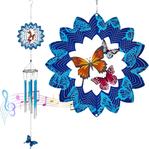 Mothers Day Gifts for Mom Women, Wind Chimes for outside with Butterfly ... - £34.93 GBP