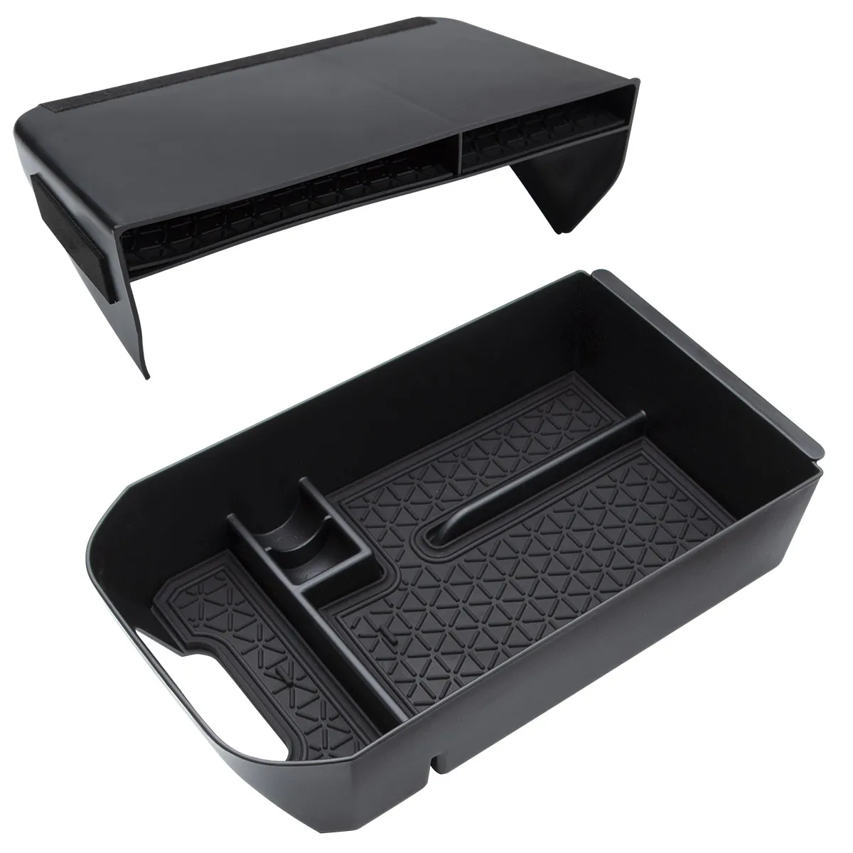 2 Pcs Car Center Console Armrest Storage Box Organizer Tray Car Accessories - £16.79 GBP